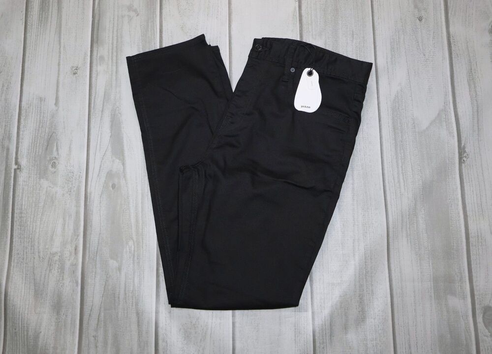 NEW prAna Men's Gray Bridger Slim Tapered Jeans 5-Pkt Stretch Denim - Size 36